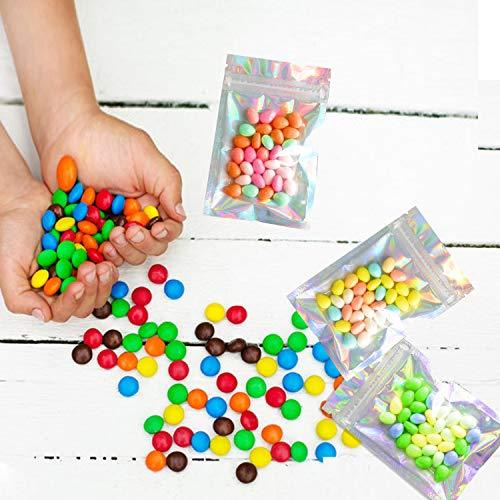 100PCS Resealable Smell Proof Bags Aluminum Foil Pouch Bag Mylar Ziplock Bag for Party Favor - Decotree.co Online Shop