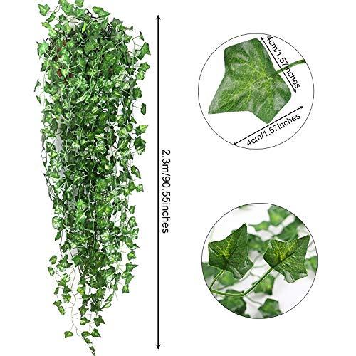 10pcs Fake Ivy, Artificial Ivy Garland Fake Vines, Silk Leaves Greenery Hanging Plants for Bedroom Garden Home Wedding Wall Decor, 76 Feet - Decotree.co Online Shop