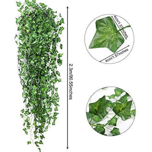 10pcs Fake Ivy, Artificial Ivy Garland Fake Vines, Silk Leaves Greenery Hanging Plants for Bedroom Garden Home Wedding Wall Decor, 76 Feet - Decotree.co Online Shop