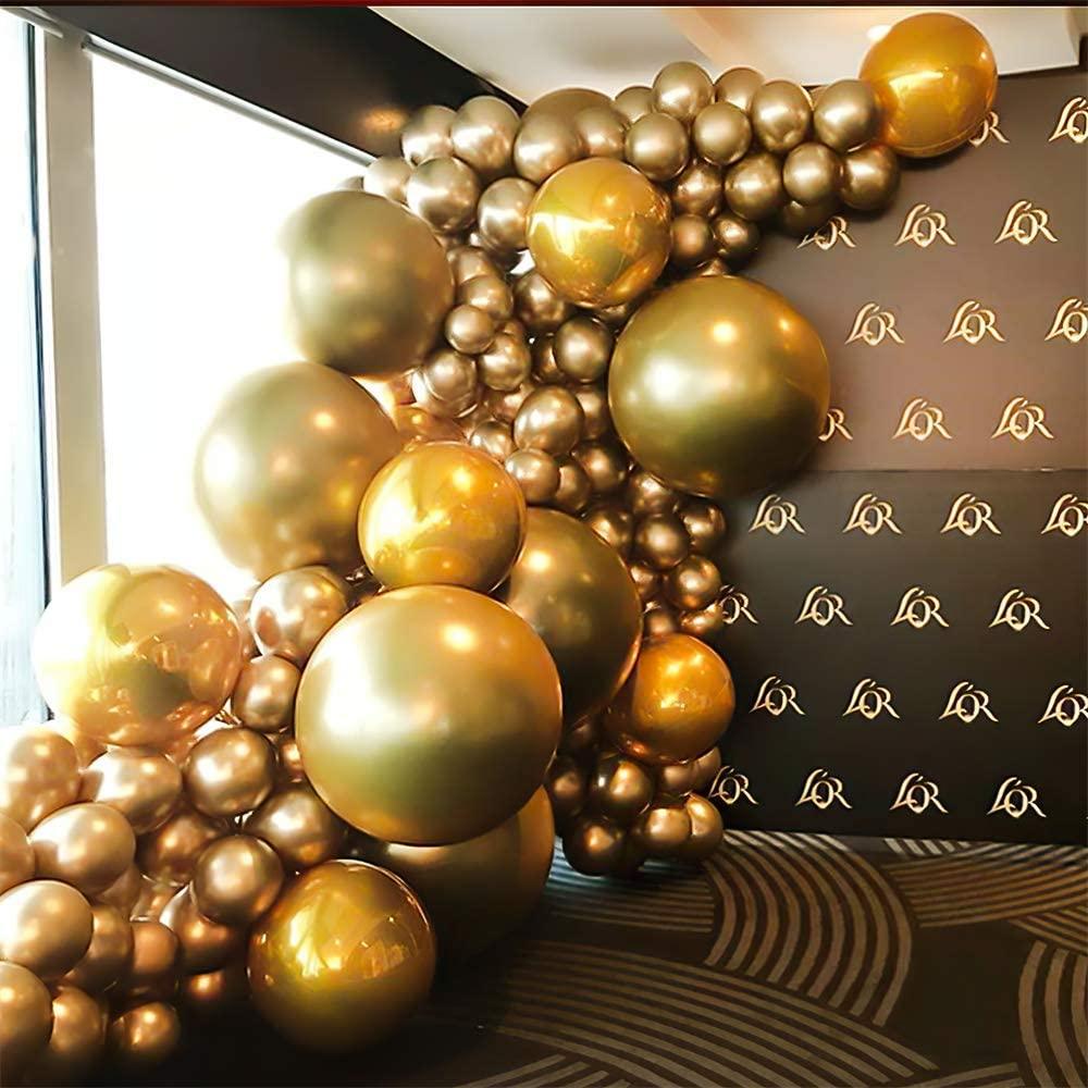 110PCS 18In 12In 5In Gold Balloon Arch Garland For Festival Picnic Family Engagement, Wedding, Birthday Party - Decotree.co Online Shop