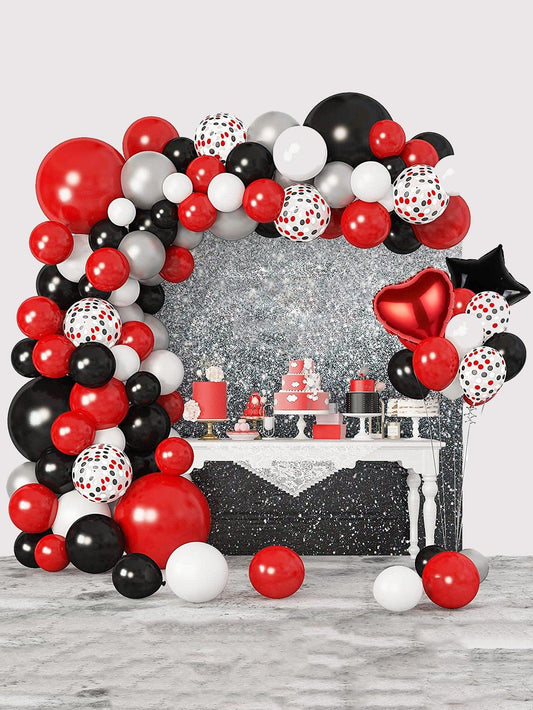 111pcs Heart & Star Shaped Balloon Garland - Decotree.co Online Shop