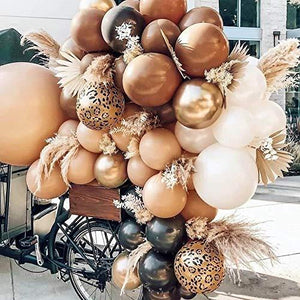 113pcs Brown Balloon Garland Arch Kit, Blush Coffee Tan Nude Latex Balloons 5" 10" 12" 18" Pastel Balloons - Decotree.co Online Shop