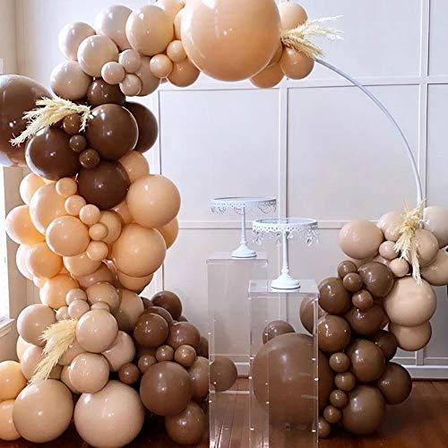 113pcs Brown Balloon Garland Arch Kit, Blush Coffee Tan Nude Latex Balloons 5" 10" 12" 18" Pastel Balloons - Decotree.co Online Shop