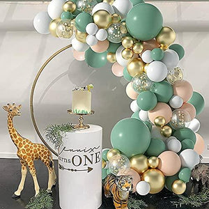 117 pcs Green White Gold Balloon Arch Kit for Birthday Party Decorations - Decotree.co Online Shop
