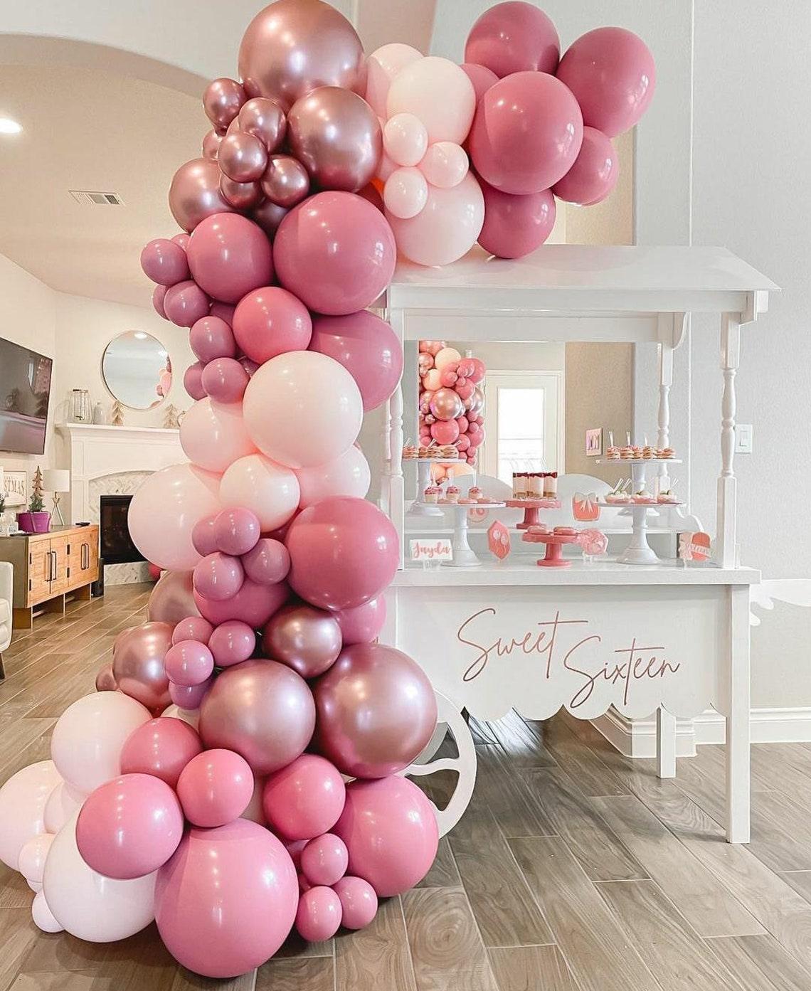 119pcs Peach Pink Balloon Arch Garland Kit Rose Gold Chrome Latex ,Wedding Party Decor, birthday party, Bridal Shower, babyShower - Decotree.co Online Shop