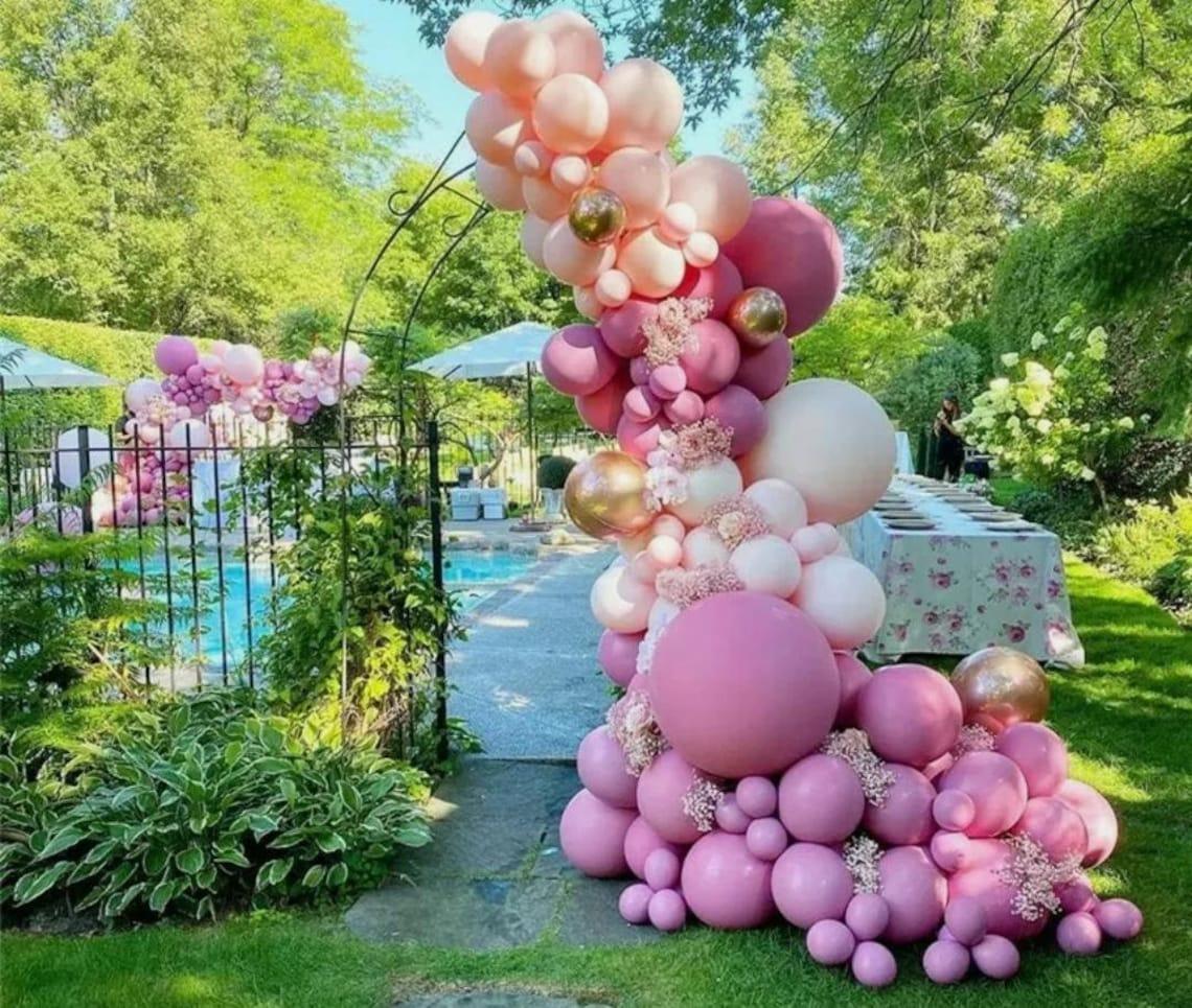 119pcs Peach Pink Balloon Arch Garland Kit Rose Gold Chrome Latex ,Wedding Party Decor, birthday party, Bridal Shower, babyShower - Decotree.co Online Shop
