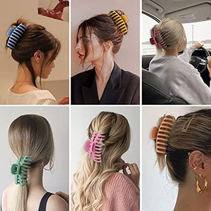 12 Pack Large Hair Claw Clips for Woman, Matte Banana Clips,Strong Hold jaw clip,Hair Clamps for Thin Thick Hair,christmas gifts for women - Decotree.co Online Shop