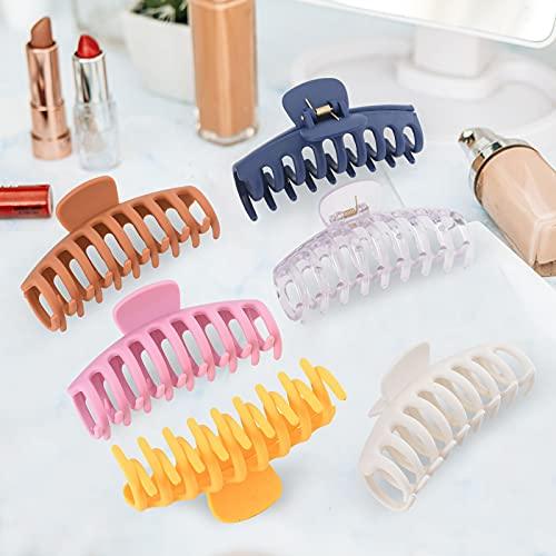 12 Pack Large Hair Claw Clips for Woman, Matte Banana Clips,Strong Hold jaw clip,Hair Clamps for Thin Thick Hair,christmas gifts for women - Decotree.co Online Shop