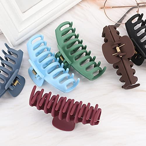 12 Pack Large Hair Claw Clips for Woman, Matte Banana Clips,Strong Hold jaw clip,Hair Clamps for Thin Thick Hair,christmas gifts for women - Decotree.co Online Shop