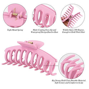 12 Pack Large Hair Claw Clips for Woman, Matte Banana Clips,Strong Hold jaw clip,Hair Clamps for Thin Thick Hair,christmas gifts for women - Decotree.co Online Shop