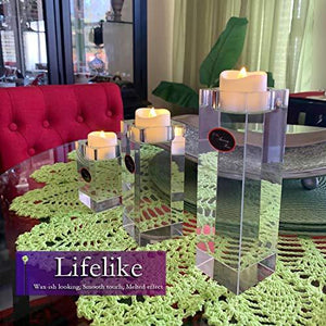12 pcs Realistic and Bright Flickering Battery Operated Flameless LED Tea Lights - Decotree.co Online Shop