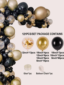 121pcs Birthday Decorative Balloon Garland - Decotree.co Online Shop