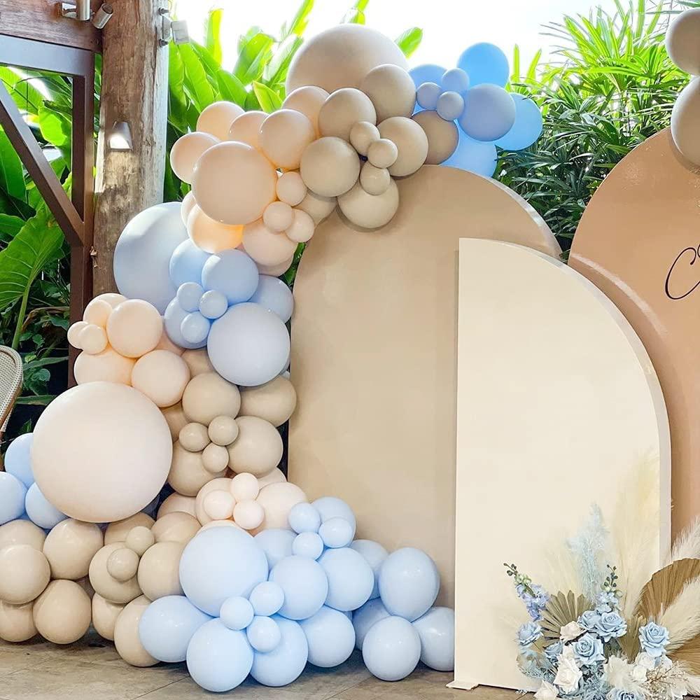 126pcs Baby Blue Balloons Garland Kit Pastel Light Arch Different Sizes Baby Shower - Decotree.co Online Shop