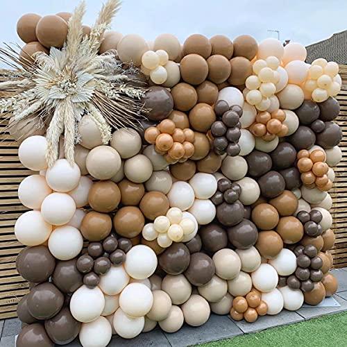 126pcs Brown Balloon Garland Kit Arch Light Jungle Cream Baby Shower Decorations - Decotree.co Online Shop