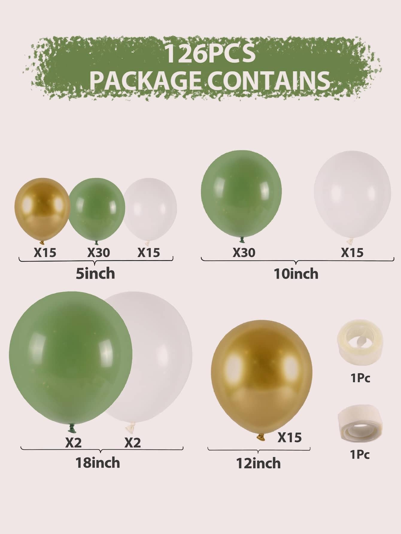 126pcs Party Balloon Garland Set - Decotree.co Online Shop