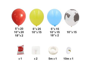 129pcs Cow Pattern Printed Balloon Arch Toy Story Theme Party Supplies Red Yellow Blue Balloons Garland Kit for Mario Toy Story Theme - Decotree.co Online Shop