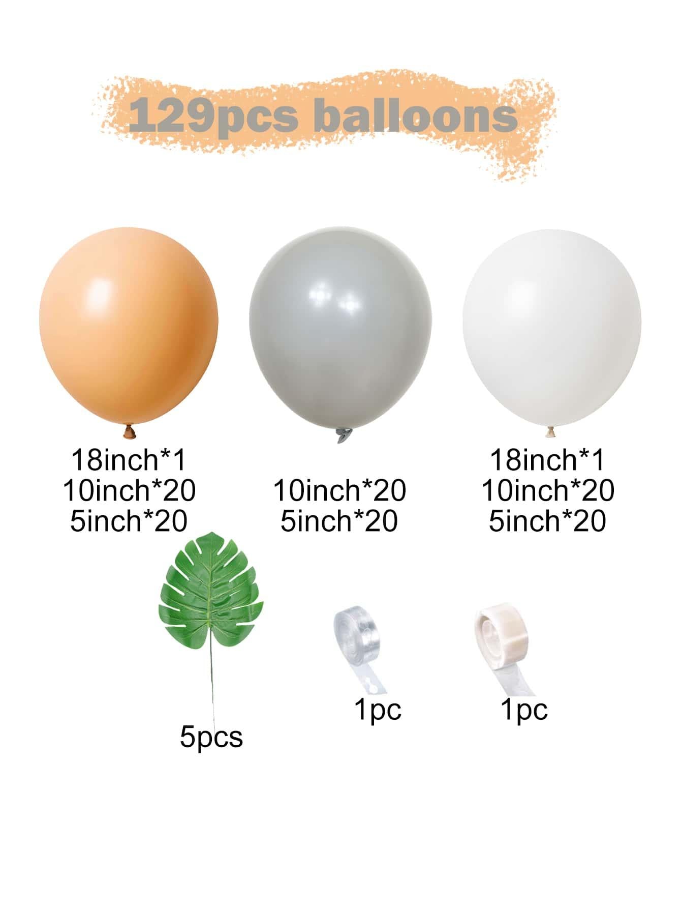 129pcs Latex Balloon Garland - Decotree.co Online Shop