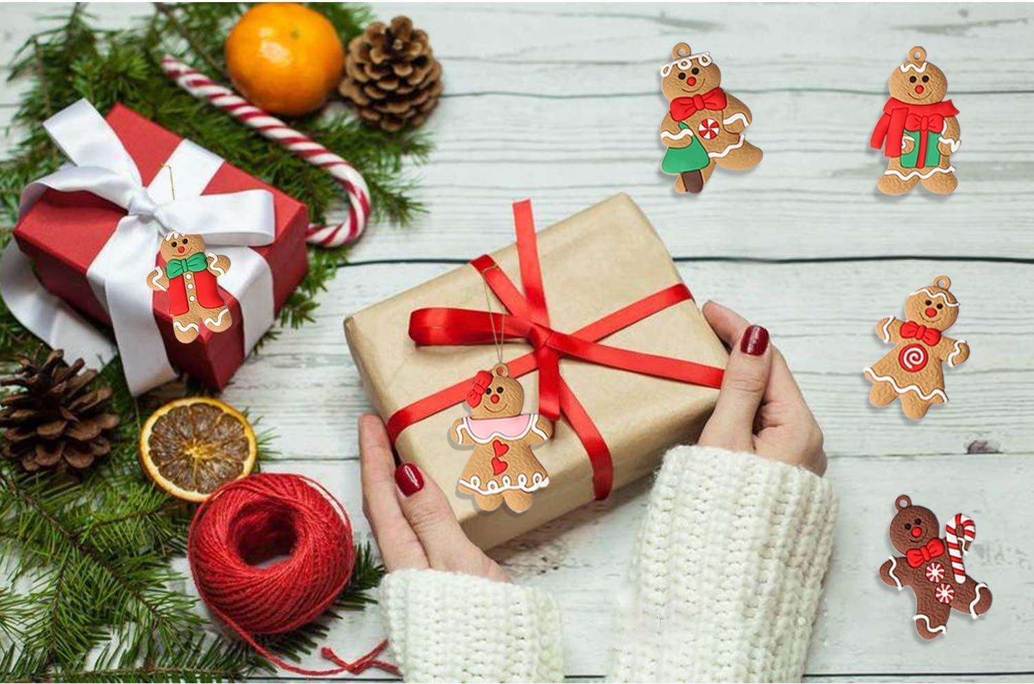 12pcs Christmas Gingerbread Man Ornaments for Christmas Tree Decorations - Decotree.co Online Shop