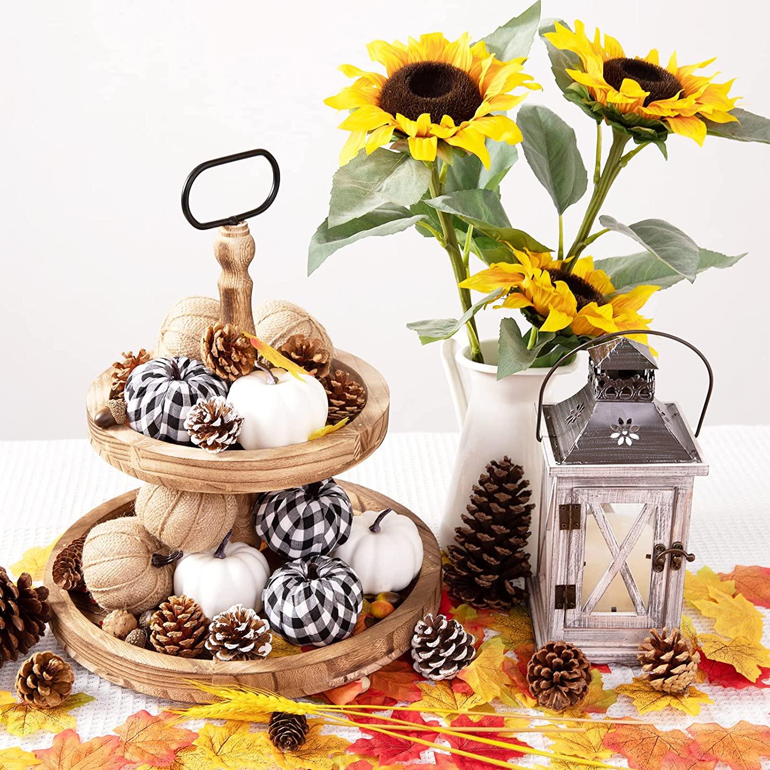 12pcs Mixed Artificial Pumpkins Fake Harvest Pumpkins for Fall Wedding Decor - Decotree.co Online Shop