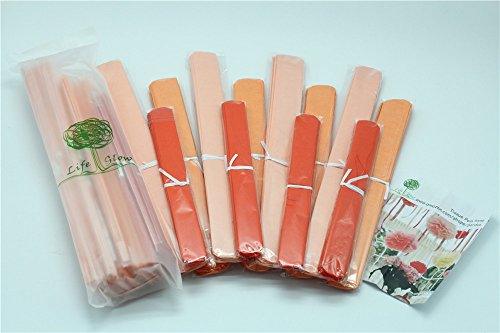 12Pcs Pom Poms of 10" 12" 14" Tissue Paper Craft Pom Poms Kit Tissue Paper Flowers Wedding Decorations for Wedding, Birthday, Baby Shower, Nursery Decor-Orange - Decotree.co Online Shop