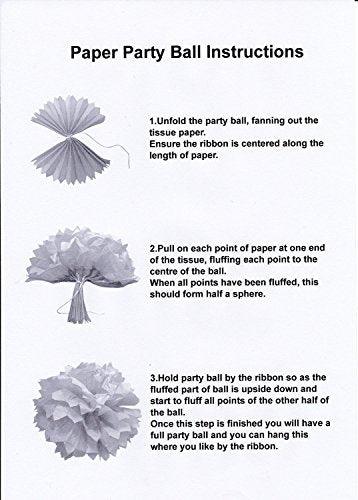 12Pcs Pom Poms of 10" 12" 14" Tissue Paper Craft Pom Poms Kit Tissue Paper Flowers Wedding Decorations for Wedding, Birthday, Baby Shower, Nursery Decor-Orange - Decotree.co Online Shop