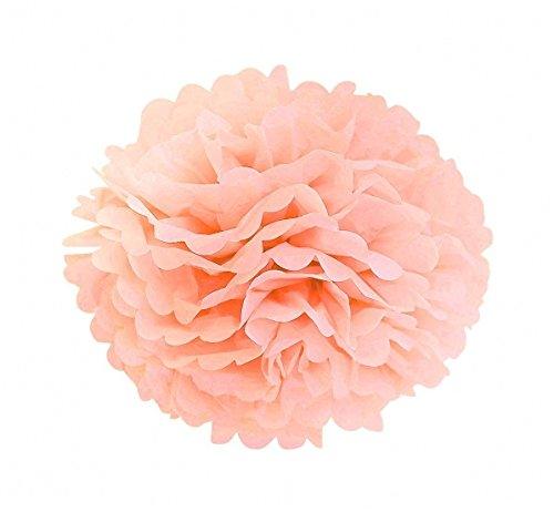 12Pcs Pom Poms of 10" 12" 14" Tissue Paper Craft Pom Poms Kit Tissue Paper Flowers Wedding Decorations for Wedding, Birthday, Baby Shower, Nursery Decor-Orange - Decotree.co Online Shop