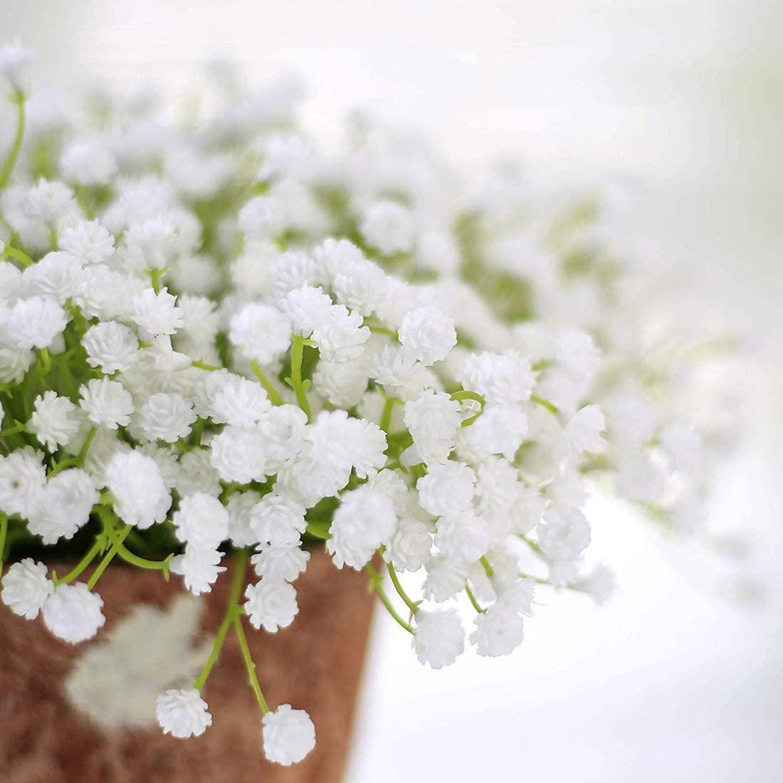 12PCS White Baby's Breath Flowers Decorations DIY Floral Bouquets Arrangement For Wedding - Decotree.co Online Shop