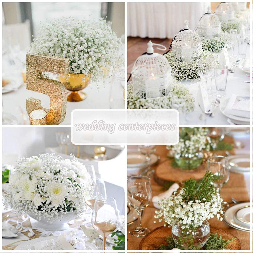 12PCS White Baby's Breath Flowers Decorations DIY Floral Bouquets Arrangement For Wedding - Decotree.co Online Shop