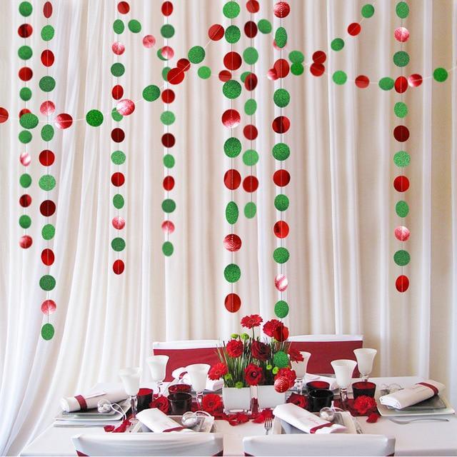 13 feet Glitter Star Round Paper Garland Christmas Banner Bunting Birthday Christmas Party Decorations - Decotree.co Online Shop