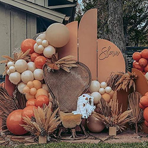 132 pcs Party Balloon Arch kit Orange and Peach Brown Balloons Baby Show Birthday Balloon Graduation Party Backdrop (132PCS- Orange) - Decotree.co Online Shop