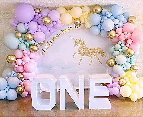 134pcs Party Balloon Arch kit Macaron Rainbow Cream Balloons Party Decoration (134PCS- Macaron) - Decotree.co Online Shop