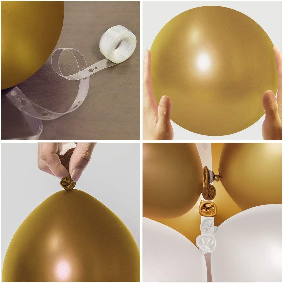 135PCS 18In 12In 5In Metallic Gold Balloon Arch Garland For Festival Picnic Family Engagement, Wedding, Birthday Party, Gold Theme - Decotree.co Online Shop