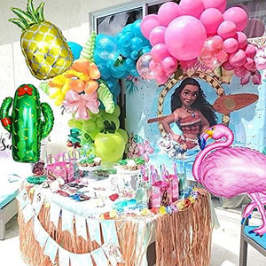 135Pcs Tropical Flamingos Balloons Garland Kit Blue Orange Rose Red Green Hawaii Luau Party Balloons - Decotree.co Online Shop