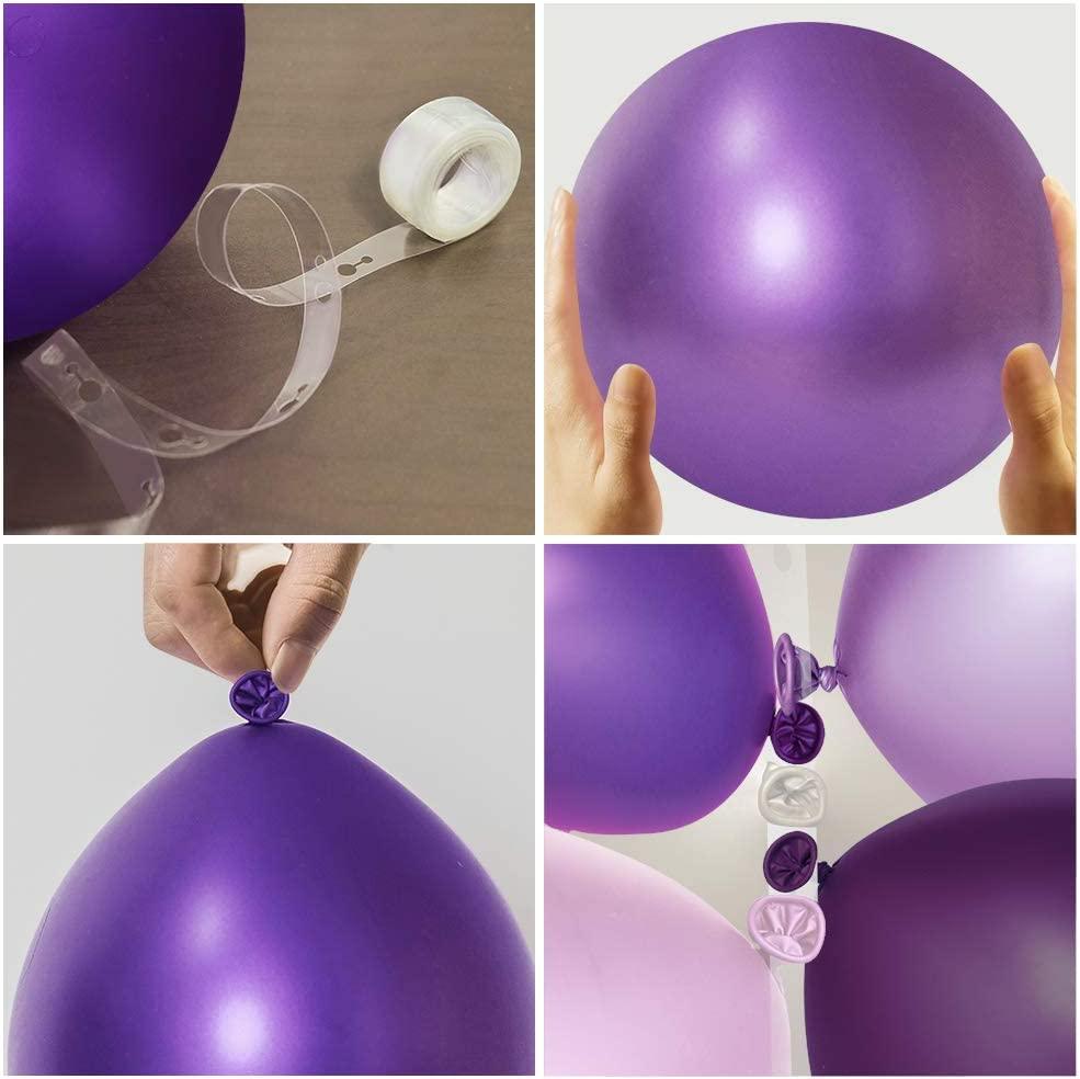 136PCS 18In 12In 5In Purple Macaron Purple Metallic Purple Balloon Arch Garland For Festival Picnic Family Engagement, Wedding, Birthday Party - Decotree.co Online Shop