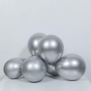 136PCS Metallic Silver Gold Black Grey Macaron Grey Balloon Arch Garland - Decotree.co Online Shop