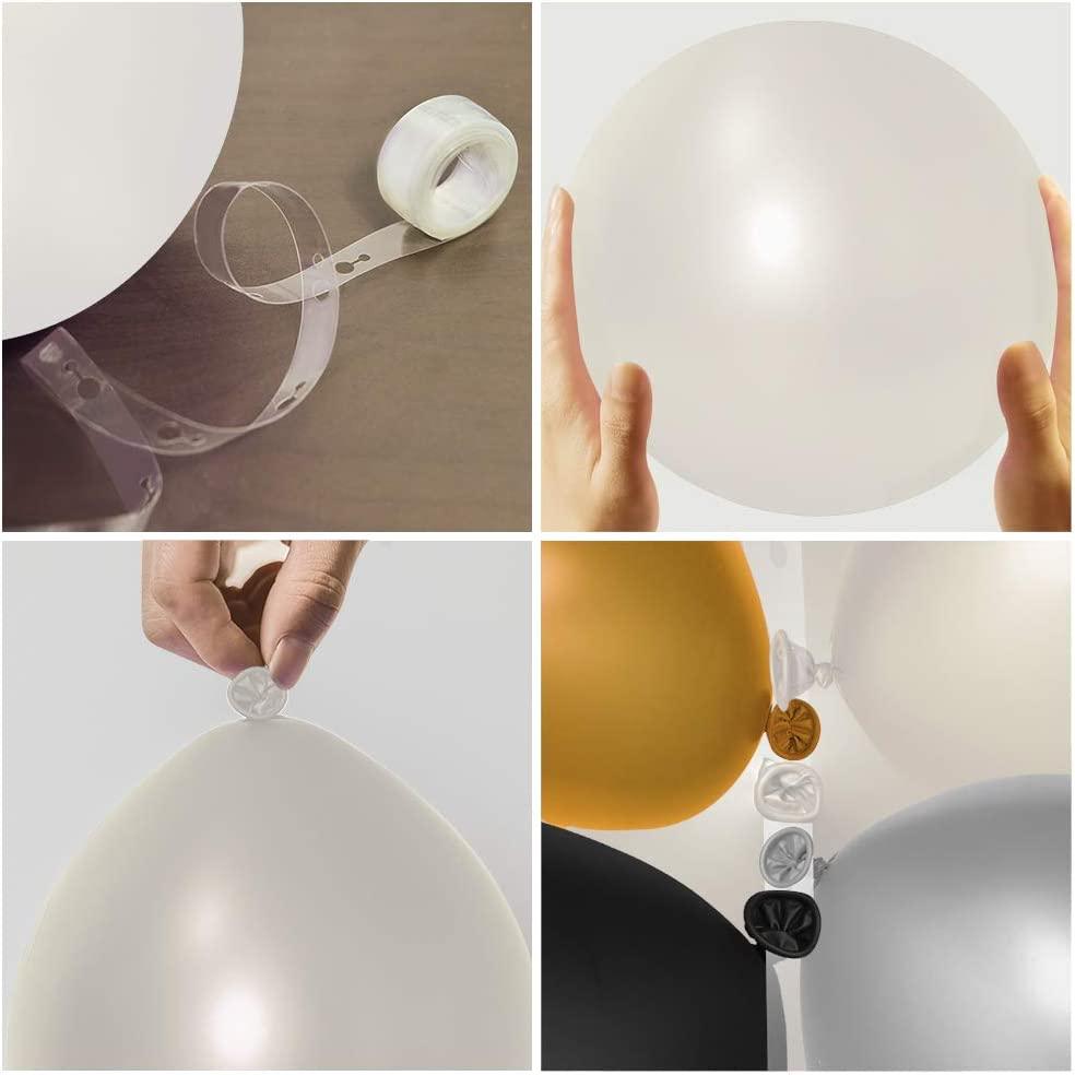 136PCS Metallic Silver Gold Black Grey Macaron Grey Balloon Arch Garland - Decotree.co Online Shop