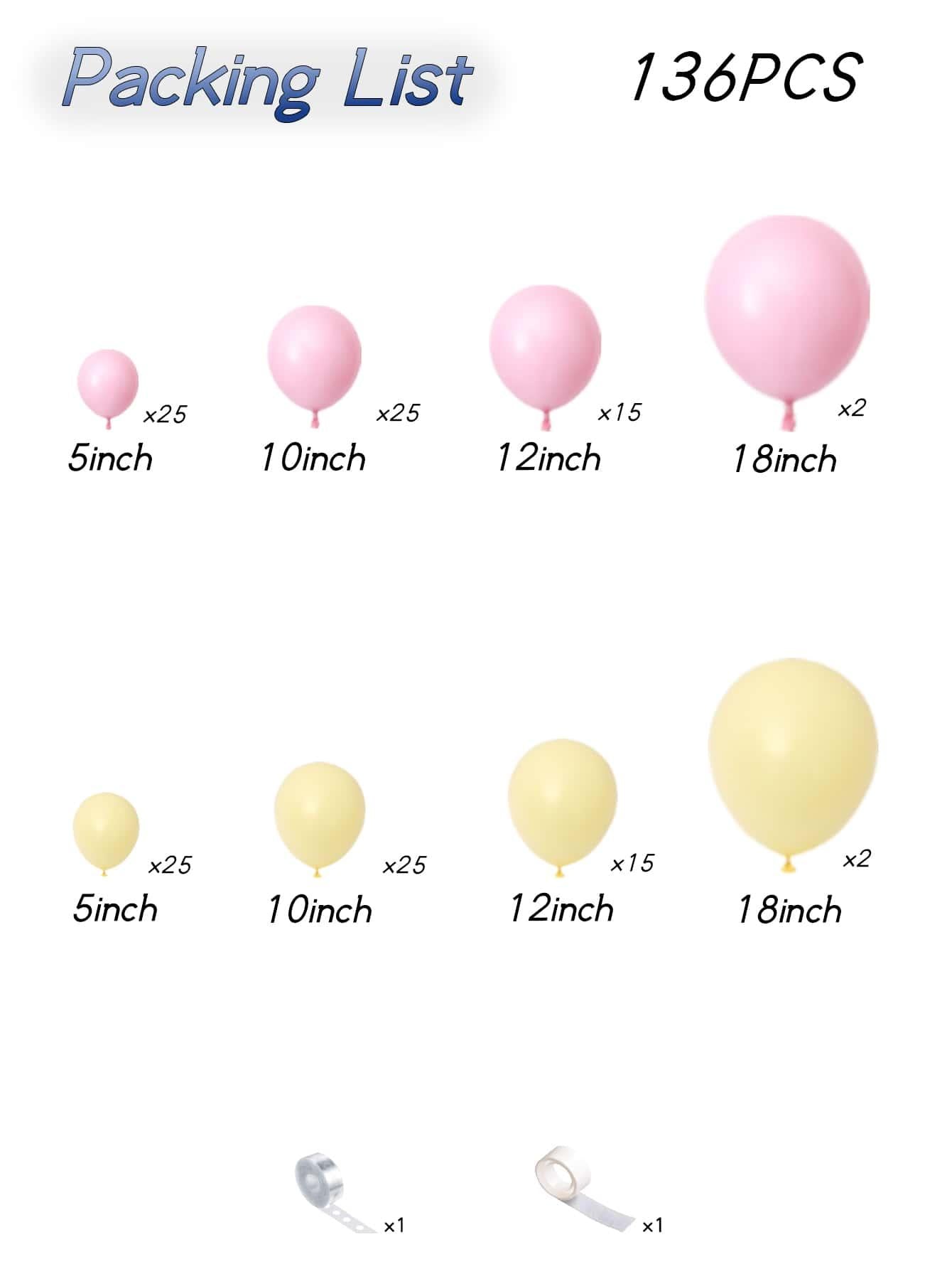 136pcs Two Tone Balloon Garland - Decotree.co Online Shop