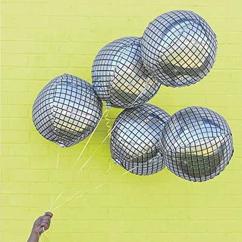 139pcs Black Silver Balloon Garland Arch Kit, 4D Disco Foil Balloons Silver Metallic Balloons Party Decorations - Decotree.co Online Shop