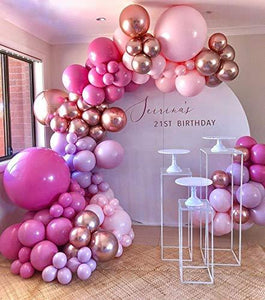 140Pcs Pink Rose Gold Chrome Balloons for Birthday Wedding Party Balloons Decorations, Baby Shower Decorations for Girl - Decotree.co Online Shop
