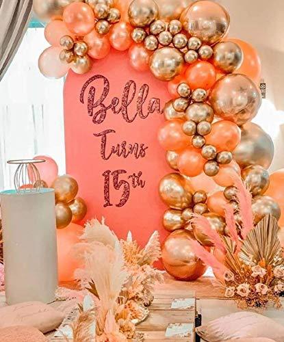 141pcs Orange with Gold Balloon Garland Arch Kit-Cream White Orange Gold Balloons for Wedding Decoration Baby Shower Decorations Birthday Party Decoration - Decotree.co Online Shop