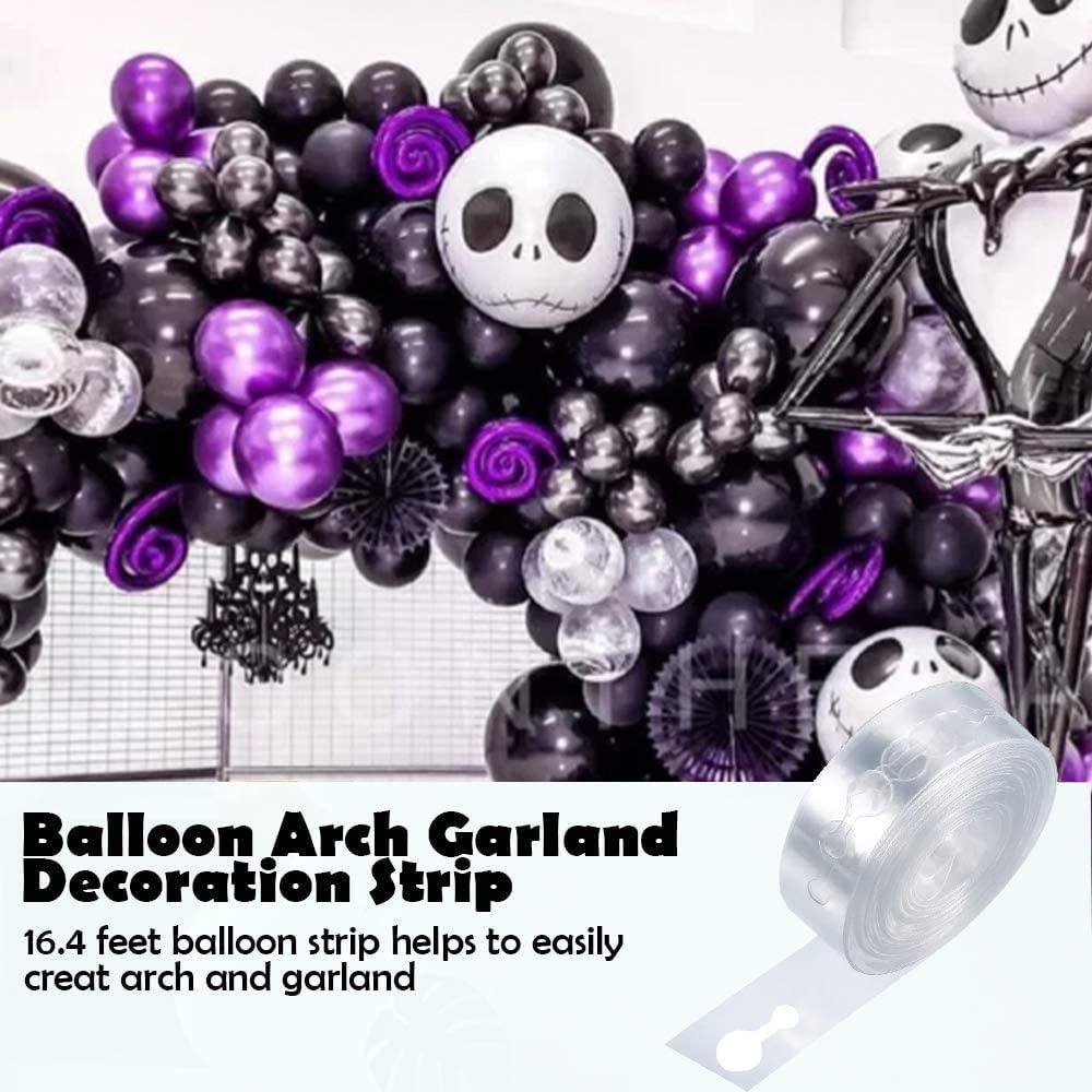 145PCS Nightmare Before Christmas Halloween Decorations Black Purple Balloon Garland - Decotree.co Online Shop