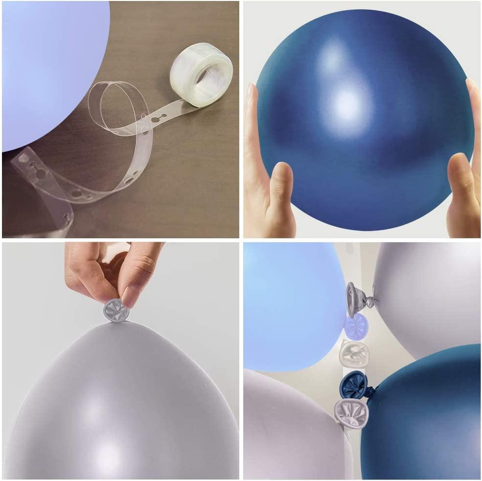 147PCS Metallic Sliver Macaron Blue Pearl Blue Transparent Balloon Arch Garland For Wedding, Birthday Party, Blue Theme Decoration - Decotree.co Online Shop