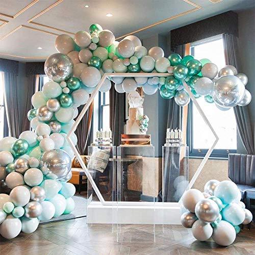 148Pcs Balloon Garland Kit Green Silver Blue Chrome Metallic Macaron Balloon Arch - Decotree.co Online Shop