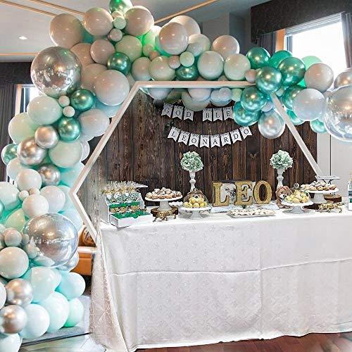 148Pcs Balloon Garland Kit Green Silver Blue Chrome Metallic Macaron Balloon Arch - Decotree.co Online Shop