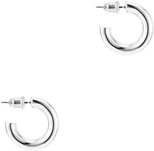 14K Gold Colored Lightweight Chunky Open Hoops - Decotree.co Online Shop