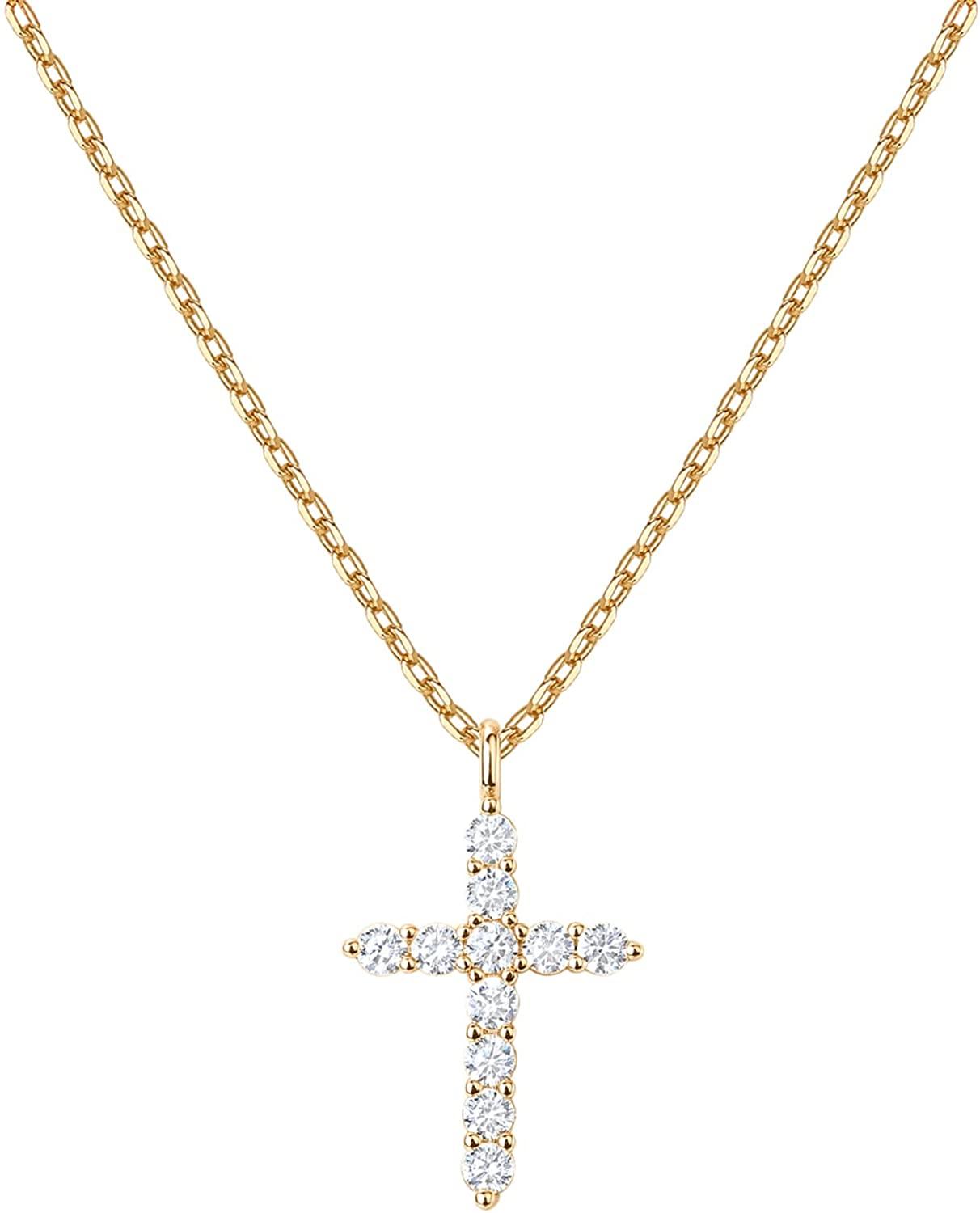 14K Gold Plated Cross Necklace for Women - Decotree.co Online Shop