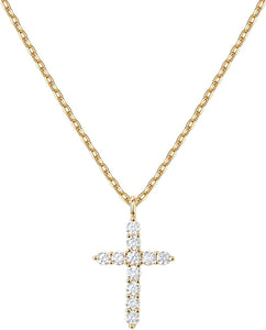 14K Gold Plated Cross Necklace for Women - Decotree.co Online Shop