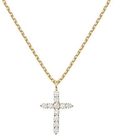 14K Gold Plated Cross Necklace for Women - Decotree.co Online Shop