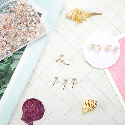 150PCS Push Pins, Rose Gold Map Thumb Tacks, Large Size Pins - Decotree.co Online Shop