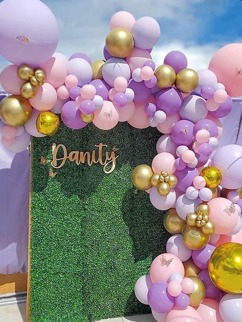 151pcs Metallic Balloon Garland & Butterfly Decoration - Decotree.co Online Shop